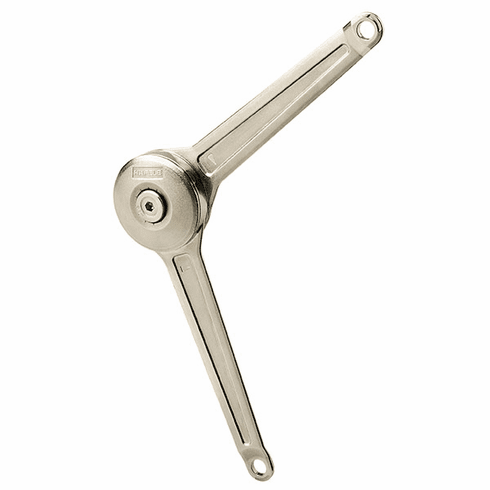 Hafele Lid stay/flap stay, Duo Forte, Individual Component, For wooden flaps or flaps with aluminum frame, nickel-plated, Item# 373.66.700, 37366700, 373-66-700