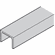 Hafele Single Upper Guide, top, single-track, un-drilled, Häfele Slido F-Line15 55A, 8' 2 7/16"; 2.5 m, Item# 402.23.802, 40223802, 402-23-802