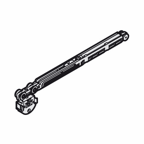 Hafele Running gear, with Soft and Self Closing Mechanism, Slido Classic 40 IFC, for Hafele Slido Classic IF/MF, Gray, Item# 402.30.124, 40230124, 402-30-124