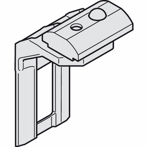 Hafele Center Door Stopper, for Mounting into the Top Guide Track, for Slido Silent Aluflex, Gray, Item# 403.50.946, 40350946, 403-50-946