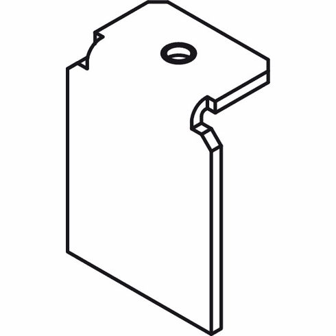 Hafele End Bracket, for Silent Aluflex, for All Guide Tracks, for Covering the Sides, Silent Aluflex 40, White, Item# 403.55.300, 40355300, 403-55-300