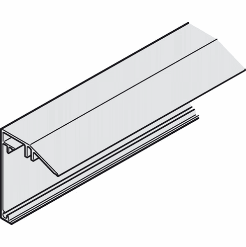 Hafele Wall Mounting Bracket, for Top Guide Track in Silent Aluflex, required every 400 mm (15 3/4”), White aluminum RAL 9006, Item# 403.55.921, 40355921, 403-55-921