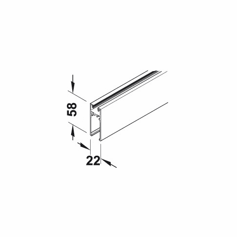 Hafele Frame profile, bottom, for Slido R-Aluflex 40A/R-Aluflex 80A, bronze, 6 m Length, Item# 403.61.126, 40361126, 403-61-126