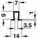 Hafele Single Guide Track, for Top and Bottom of Cabinet, for Slido F-Line12, black, length: 3,000 mm, Item# 404.14.313, 40414313, 404-14-313