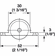 Hafele Lower Roller, Recess Mounted, Maximum door weight: 44 lbs., Item# 404.29.105, 40429105, 404-29-105