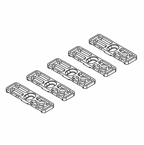 Hafele Fixing set, For guide track, for Hawa Junior, Ordena, plastic, black, Item# 404.97.990, 40497990, 404-97-990