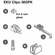 Hafele Sliding Door Hardware, Hawa Clipo 36 GPK IF, set, For 1 glass door; max door weight: 79 lbs (36 kg), GPK, Item# 405.02.410, 40502410, 405-02-410