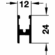 Hafele Glass Fixing Profile, Hawa Clipo 36 GPK/GPPK Inslide, for Hawa Clipo, 2.5 m, Item# 405.03.202, 40503202, 405-03-202