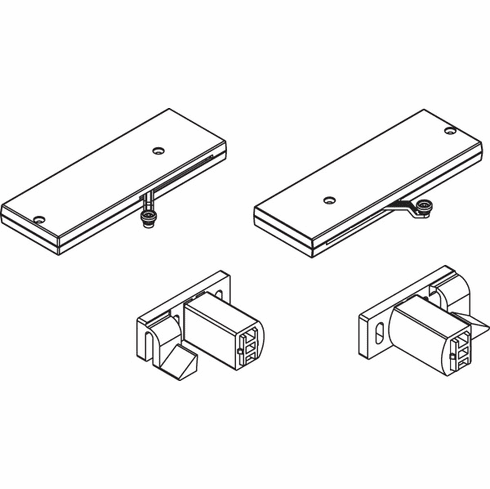 Hafele Soft and self closing mechanism, For Hawa Combino 20/35 VF/MF/IF, For 2 doors, for door weight up to 18 kg, Item# 405.10.003, 40510003, 405-10-003