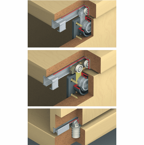 Hafele Soft and self closing mechanism, For Hawa Combino 20/35 VF/MF/IF, For 2 doors, for door weight up to 18–40 kg, Item# 405.10.005, 40510005, 405-10-005