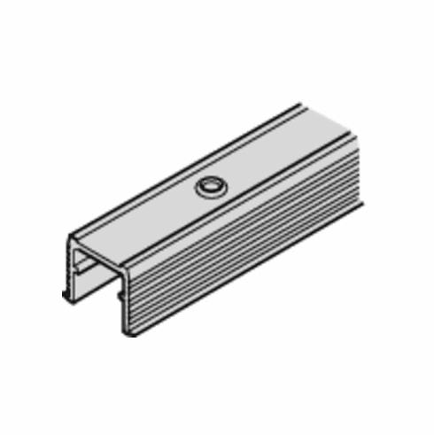 Hafele Single Guide Track, Bright Aluminum for Screw Mounting, for Hawa Combino/Regal MF/VF, Hawa Divido, Length: 2.5 m, Item# 405.30.026, 40530026, 405-30-026