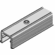 Hafele Single Guide Track, Bright Aluminum for Screw Mounting, for Hawa Combino/Regal MF/VF, Hawa Divido, Length: 2.5 m, Item# 405.30.026, 40530026, 405-30-026