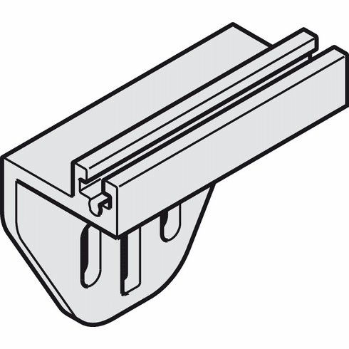 Hafele Housing, for screw fixing, aluminum bright, Item# 405.83.830, 40583830, 405-83-830