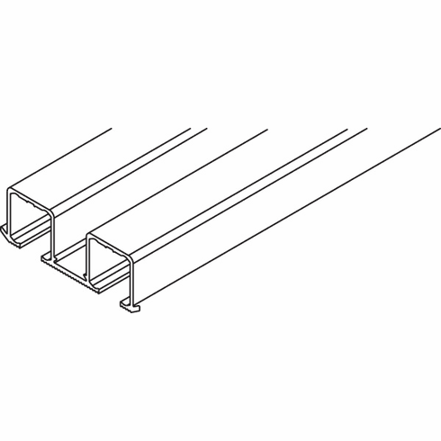 Hafele Dual Top Track, Hawa Clipo 16 H Inslide & Mixslide, for Hawa Clipo, Aluminum, 8' 2 7/16", Item# 405.90.032, 40590032, 405-90-032