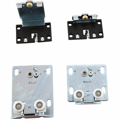 Hafele Sliding Door Hardware, Hawa Combino 35 VF, set, For bottom running wood doors, for door heights up to 7' 2 5/8", For 2 Doors; 77 lbs weight capacity, Item# 405.91.224, 40591224, 405-91-224