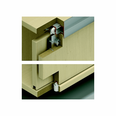 Hafele Sliding Door Hardware, Hawa Combino 35 IF, set, For Top Hung Wood Doors, for Door Heights up to 7' 2 5/8", For 3 Doors; Up to 77 lbs, Item# 405.91.724, 40591724, 405-91-724