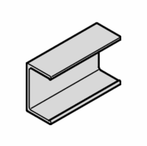 Hafele Clip-on Adapter for Wood Fascia, For screw fixing to panel and clip fixing to running track, For Hawa Combino 20/35 H IF, W x H: 40 x 24 mm (1 9/16 x 15/16"), Item# 406.35.900, 40635900, 406-35-900