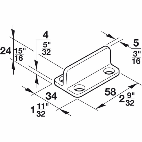 Hafele Lower Guide, For Door Weight: 80 kg, HAWA Wood Sliding Door Hardware Accessory, Item# 407.01.997, 40701997, 407-01-997