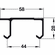 Hafele Double Upper Track, For Hangar Infront, Aluminum; Pre-drilled for Screw Mounting, Double; 8' 2 7/16", Item# 407.11.012, 40711012, 407-11-012