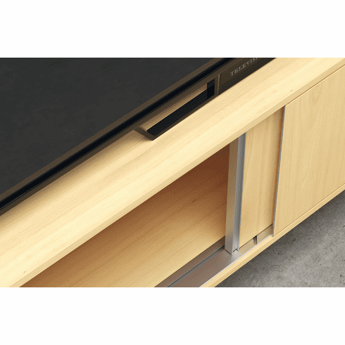 Hafele Sliding Door Hardware, Hfele Slido F-Flush52 20A, for base unit/sideboard with 2 symmetrical wooden doors, flush, inset door, door weight up to 20 kg, door height up to 1,600 mm, Black anodized, For internal cabinet width 1808 mm, Item# 407.40.094, 40740094, 407-40-094