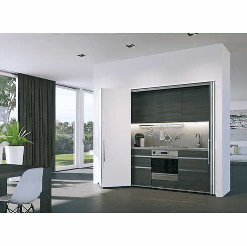 Hafele Wooden Folding Sliding Doors, HAWA Folding Concepta 25, set, hinges with soft closing mechanism, Door height 1851-2600 mm, mounting: Right hand, colorless anodized, Item# 408.31.017, 40831017, 408-31-017