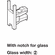 Hafele End Cap, Without handle, For clipping on and bonding on site, Slido F-Line14 25A Set, With glass groove, plastic, matt chrome plated, Item# 415.13.021, 41513021, 415-13-021