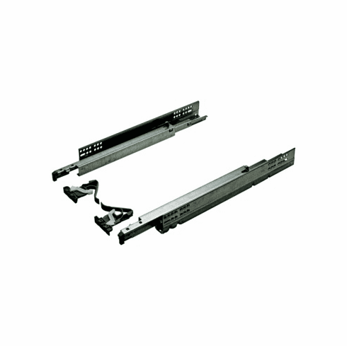 Hafele Concealed Undermount Slide, Frameless, Full Extension, Soft Close,75 lbs./Pair, Salice Futura, 350 mm length, Item# 421.23.735, 42123735, 421-23-735