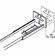 Hafele Accuride 1029 Center Mounted Slide, 3/4 Extension, 35 lbs Weight Capacity, 18 7/8" length cabinet member, Item# 422.00.457, 42200457, 422-00-457