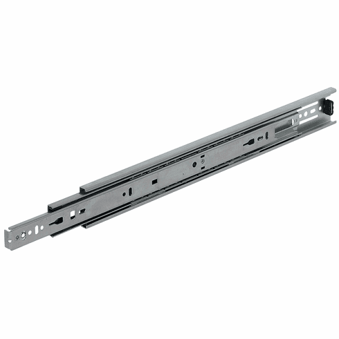 Hafele Accuride 3832 Telescopic Side Mounted Cam Adjust Slide, Full Extension, 100 lbs Weight Capacity, Shop pack, zinc, 18" installed and extension length, Item# 422.04.454, 42204454, 422-04-454