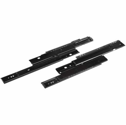 Hafele Accuride 4034 Progressive, Heavy Duty Side Mounted Slide, 1 1/2" Overtravel, 150 lbs Weight Capacity, X pack, black, 16", Item# 422.17.418, 42217418, 422-17-418