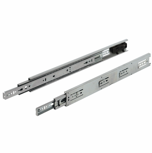 Hafele Accuride 3832SC Self-Close, Bulk Pack, Telescopic Side Mounted Cam Adjust Slide, Full Extension, 100 lbs Weight Capacity, With self closing mechanism, Bulk pack, white, 18" length, Item# 422.59.746, 42259746, 422-59-746