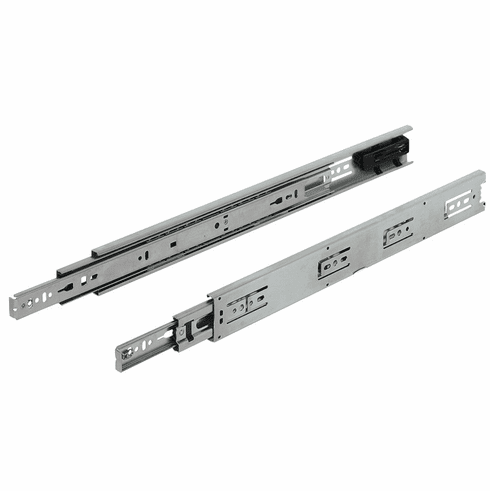 Hafele Accuride 3832SC Self-Close, Bulk Pack, Telescopic Side Mounted Cam Adjust Slide, Full Extension, 100 lbs Weight Capacity, With self closing mechanism, Bulk pack, white, 22" length, Item# 422.59.756, 42259756, 422-59-756