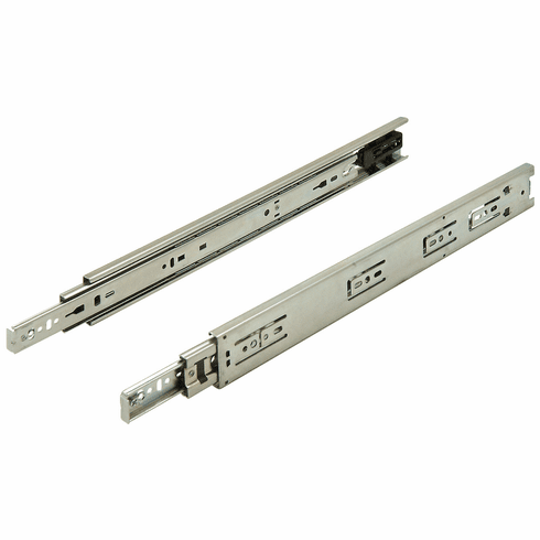 Hafele Accuride 3834SC Side Mounted Slide, Telescopic, Full Extension, 90 lbs, Self-Close, Zinc, 24", Item# 422.86.961, 42286961, 422-86-961