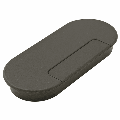Hafele Plastic Cable Grommet, Two-Piece, Oval, 156 x 65 mm, For workplace organization, Black, Item# 429.87.306, 42987306, 429-87-306