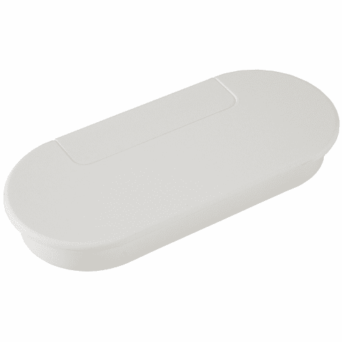 Hafele Plastic Cable Grommet, Two-Piece 165 x 76mm, For workplace organization, White, Item# 429.87.700, 42987700, 429-87-700