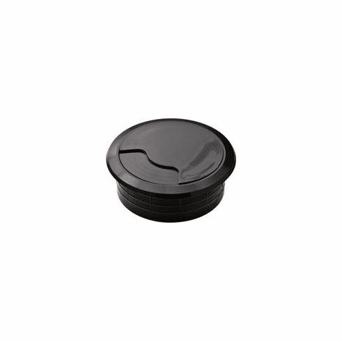Hafele Plastic Cable Grommet, Two-Piece, Round, 60 mm, For workplace organization, Black, Item# 429.93.322, 42993322, 429-93-322