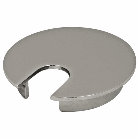 Hafele Cable Grommet, One-Piece, Round, Diameter:63 mm, For workplace organization, Polished chrome, Item# 429.94.258, 42994258, 429-94-258