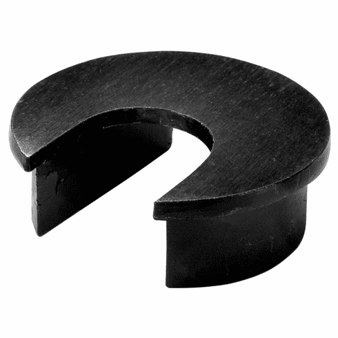 Hafele Metal Cable Grommet, One-Piece, Round, 40 mm, For workplace organization, Black epoxy, with 20 x 25 mm opening, Item# 429.94.319, 42994319, 429-94-319