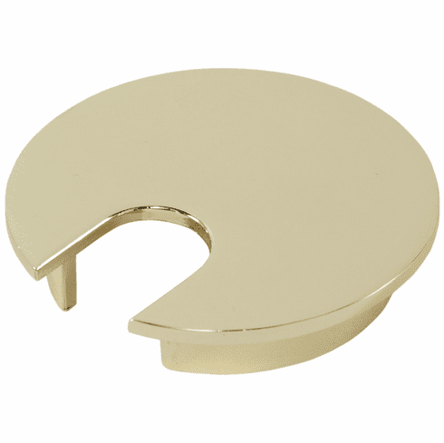 Hafele Metal Cable Grommet, One-Piece, Round, Diameter:63 mm, For workplace organization, Polished brass, Item# 429.94.856, 42994856, 429-94-856