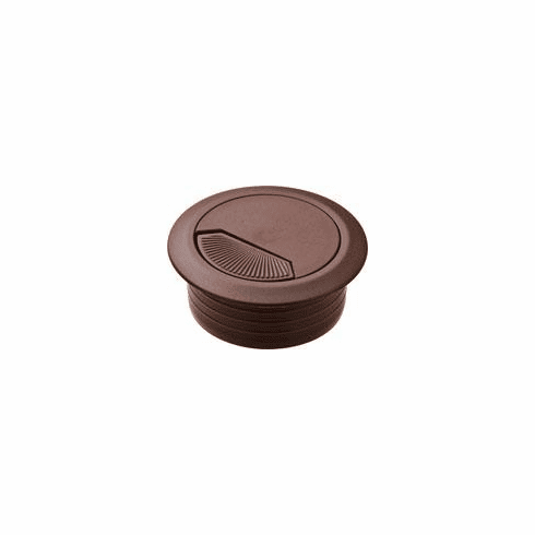 Hafele Plastic Cable Grommet, Two-Piece, Round with Spring Closure, Plastic, with spring loaded, swivelling section in cover, for workplace organization, Brown, Diameter:50 mm, Item# 429.99.137, 42999137, 429-99-137