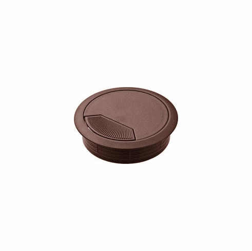 Hafele Plastic Cable Grommet, Two-Piece, Round with Spring Closure, Plastic, with spring loaded, swivelling section in cover, for workplace organization, Brown, Diameter:80 mm, Item# 429.99.146, 42999146, 429-99-146