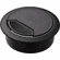Hafele Plastic Cable Grommet, Two-Piece, Round with Spring Closure, Plastic, with spring loaded, swivelling section in cover, for workplace organization, Black, Diameter:60 mm, Item# 429.99.324, 42999324, 429-99-324