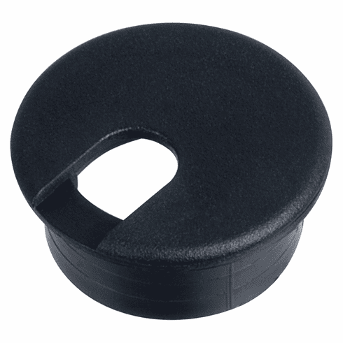 Hafele Grommet, Plastic, press-fitting, Black, (1 1/2") Diameter:38 mm, Item# 429.99.367, 42999367, 429-99-367