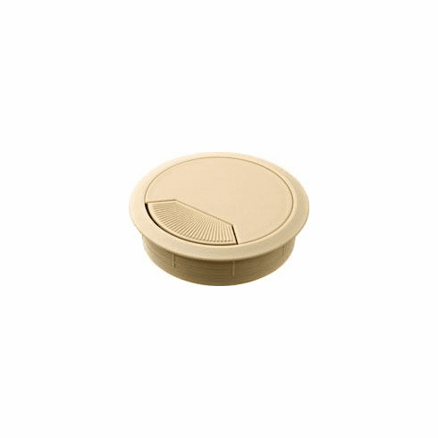 Hafele Plastic Cable Grommet, Two-Piece, Round with Spring Closure, Plastic, with spring loaded, swivelling section in cover, for workplace organization, Beige, Diameter:80 mm, Item# 429.99.440, 42999440, 429-99-440
