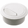 Hafele Plastic Cable Grommet, Two-Piece, Round with Spring Closure, Plastic, with spring loaded, swivelling section in cover, for workplace organization, White, Diameter:60 mm, Item# 429.99.726, 42999726, 429-99-726
