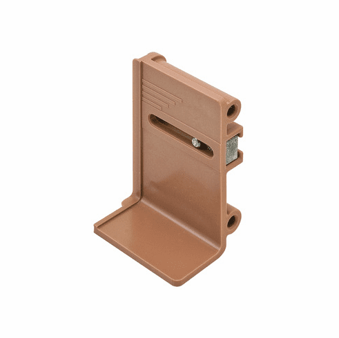 Hafele Face Frame Inset Brackets, For Concealed Undermounts, Brown, with lip to support undermount slide, Item# 431.01.598, 43101598, 431-01-598