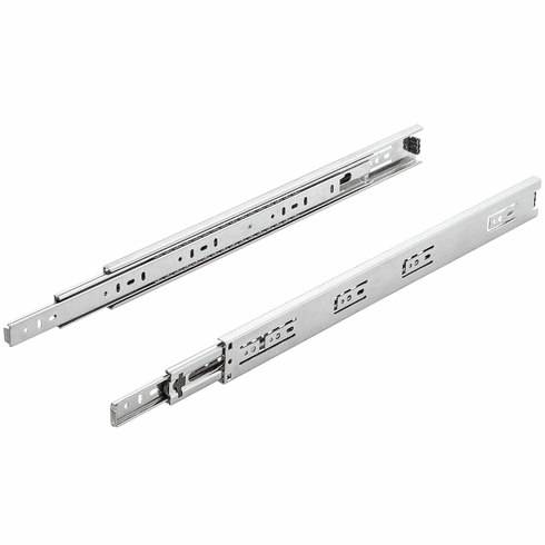 Hafele Drawer Member, Hafele Matrix Runner BB A45, full extension, steel, side mounted, With hold-in device for holding in closed position, black; 500mm length, Item# 432.21.515, 43221515, 432-21-515