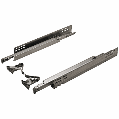 Hafele Salice A7555 Futura 16 Slide, Full Extension, 75 lbs, 533 mm drawer box length, Item# 433.17.753, 43317753, 433-17-753