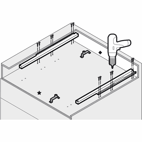 Hafele Soft Close, Tipmatic for Riverso, 18", Item# 433.30.909, 43330909, 433-30-909