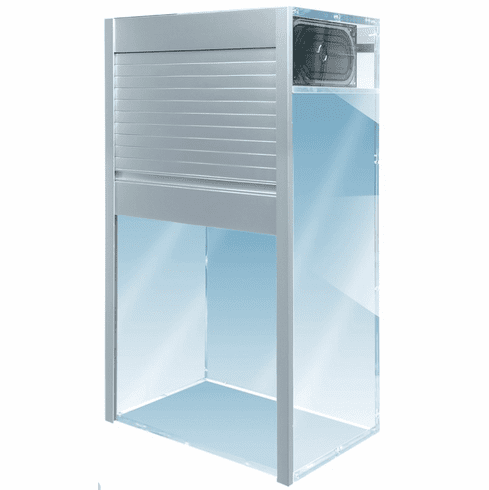 Hafele Slats, Box Milano, Standard slat, 36" width, matt aluminum finish, Item# 443.17.323, 44317323, 443-17-323